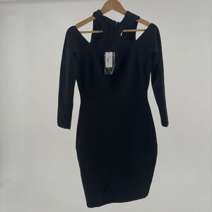 Milly Twisted Neck Fitted Dress